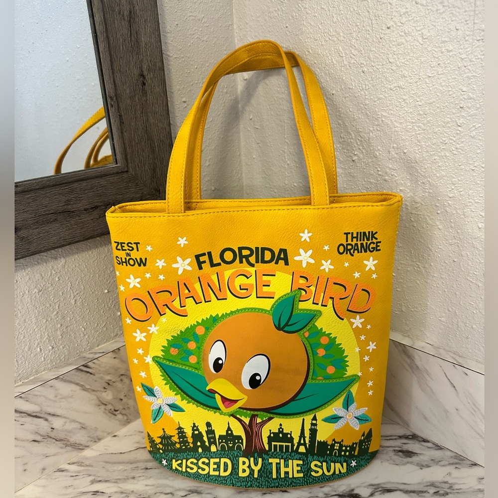 LOUNGEFLY Florida Orange Bird tote bag !